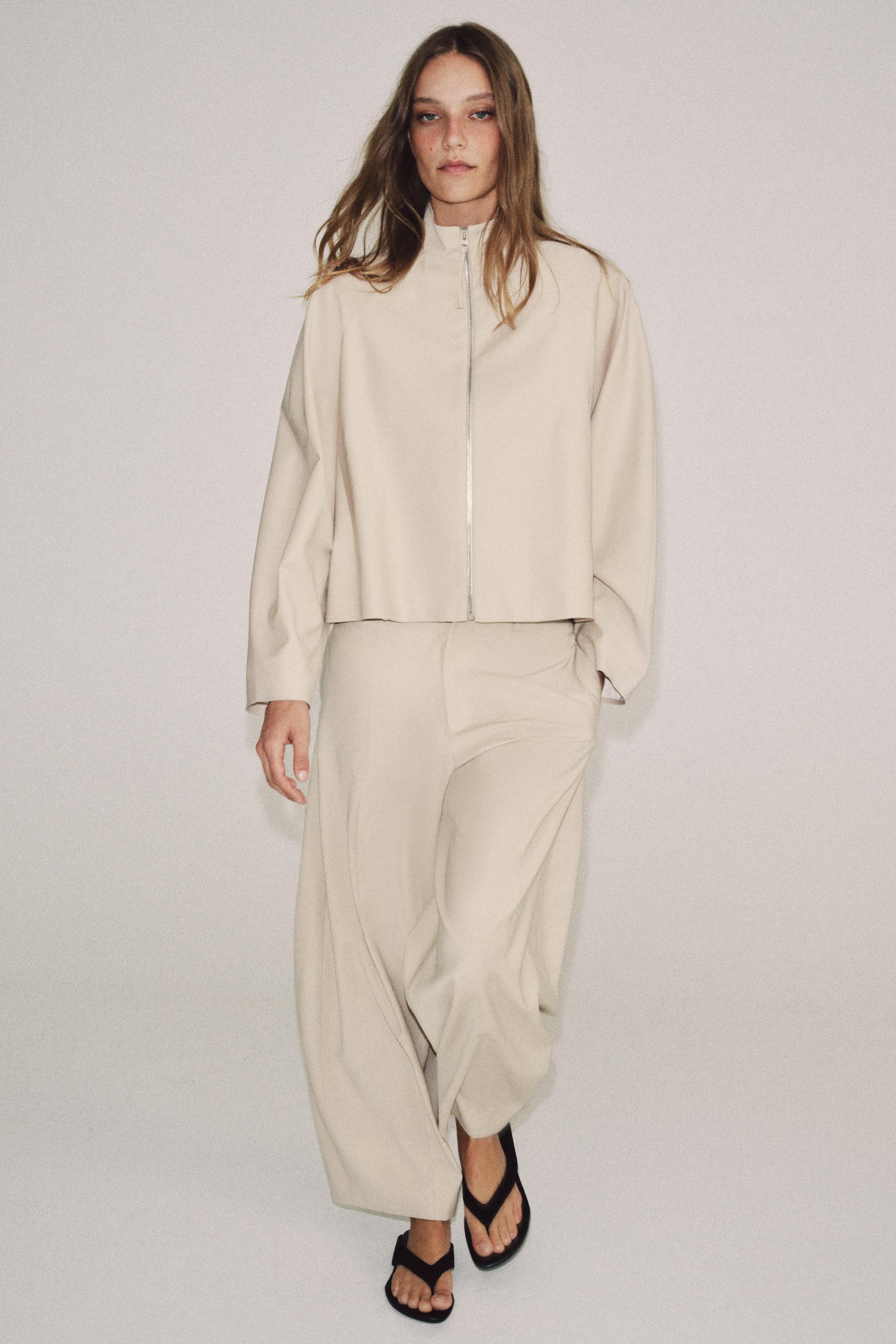 ZW COLLECTION WOOL BLEND BALLOON PANTS